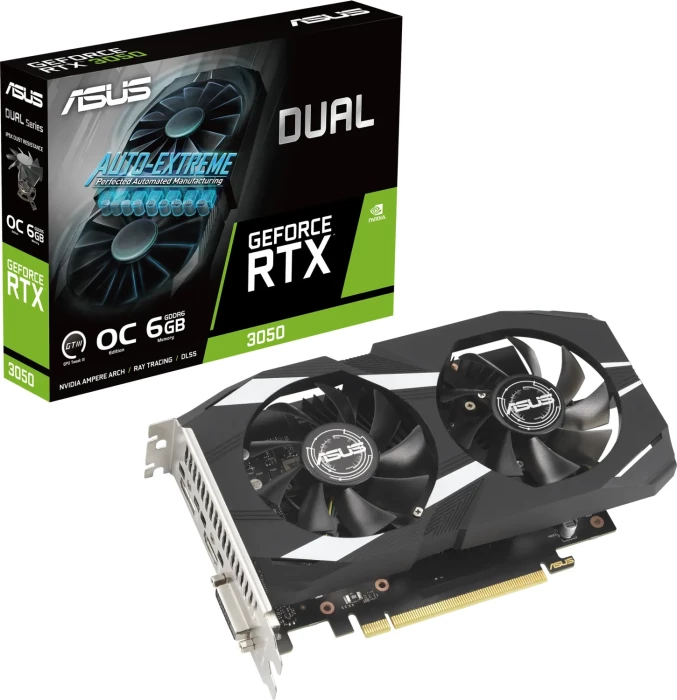 Kartelë grafike ASUS GeForce RTX 3050 DUAL OC 6GB GDDR6 PCIe 4.0 (DUAL-RTX3050-O6G)