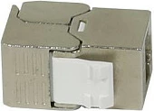 Modul Keystone Synergy21 RJ45 CAT6A 500MHz, short, me kapëse kablli, argjend