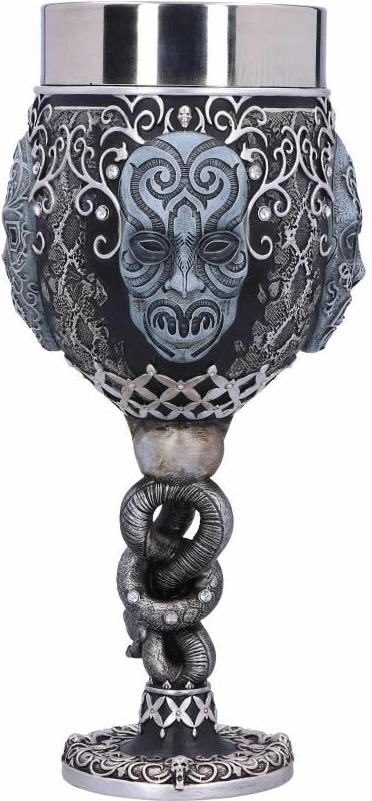 Mug koleksionist NEMESIS NOW Harry Potter Death Eater, resinë me insert inox, zi/gri