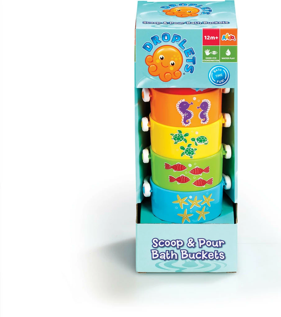 Droplets Scoop & Pour Bath Buckets