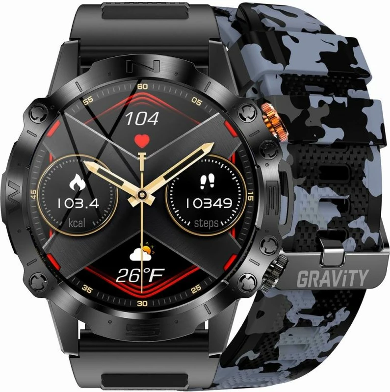 Smartwatch Gravity unisex, e zezë