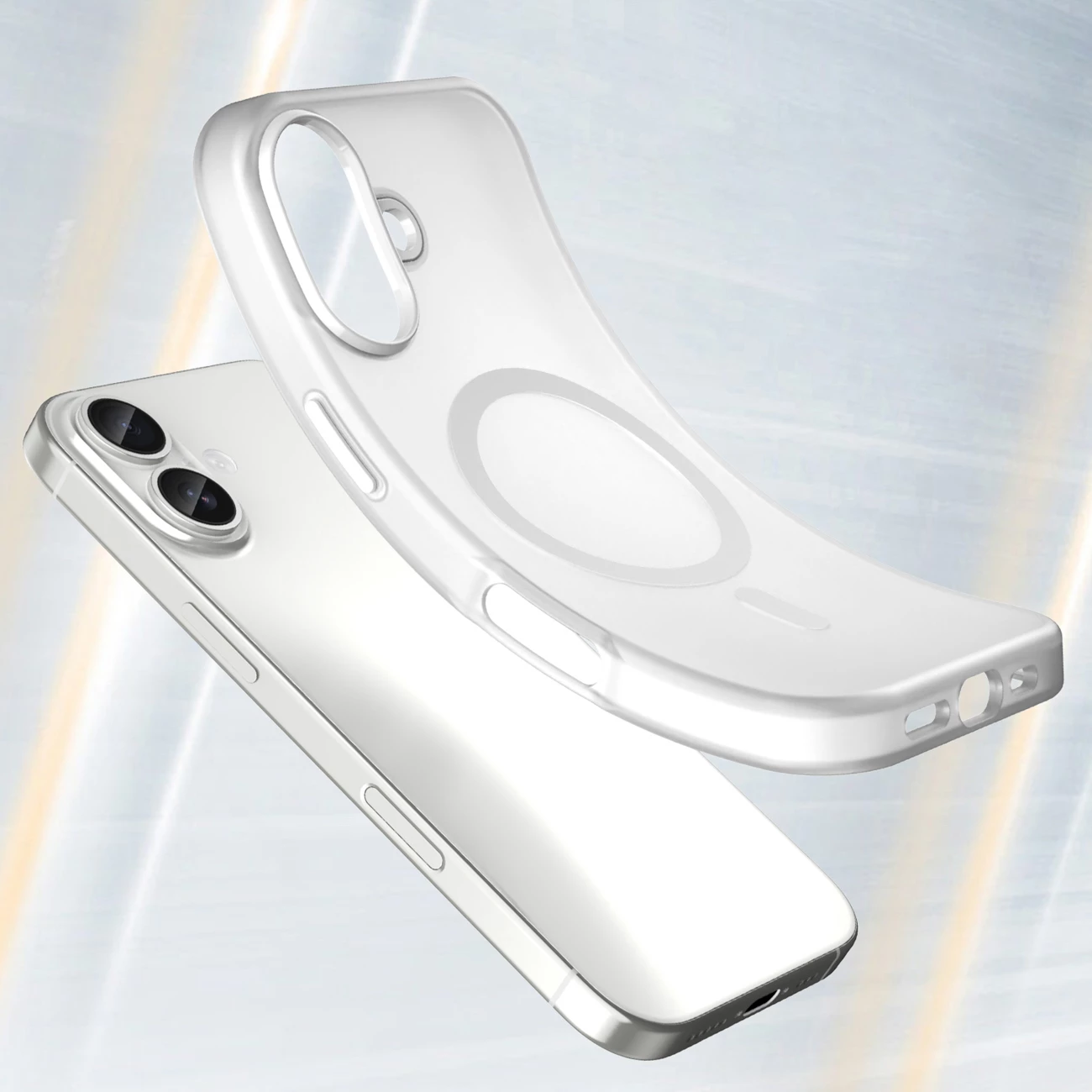 Mbështjellës Hurtel për iPhone 17, MagSafe, Mat, Bardhë