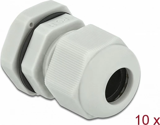 Glande kablli DeLOCK PG11, IP68, për kabllo 10 mm, 10 copë, gri
