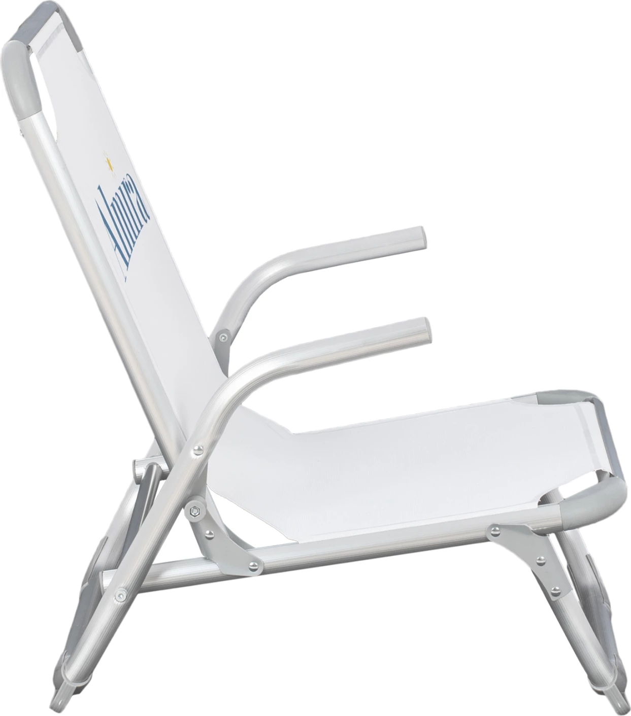 Karrige për plazh, tip i rëndë, alumin, e bardhë, FH5053.03, 56x70x66 cm