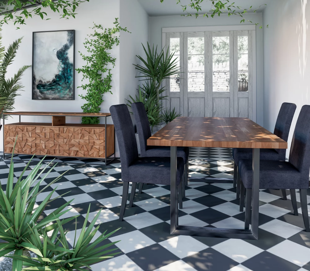 Tavolinë Puzzle 180, ngjyrë arre, 180x90x76cm