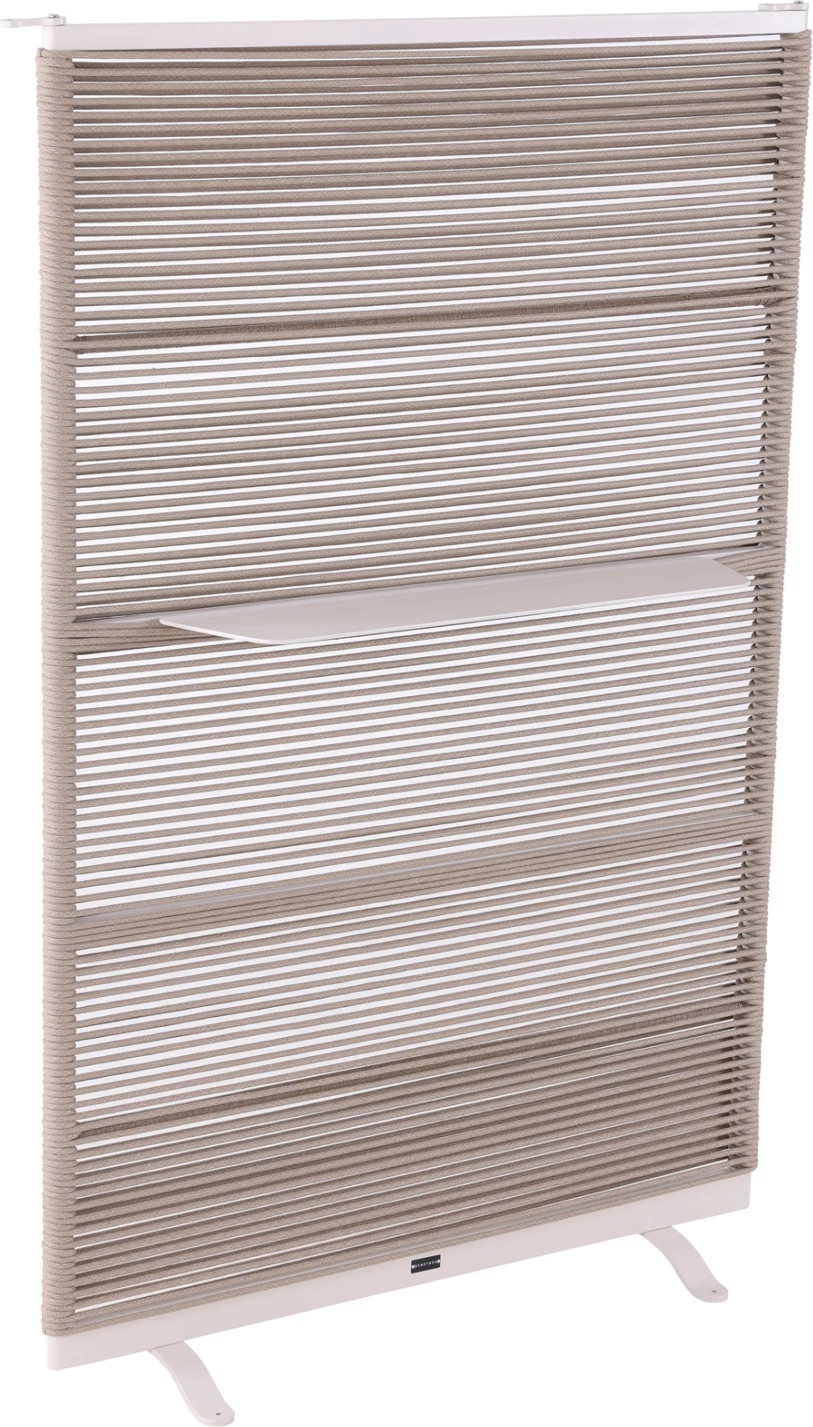 Ndarës dekorativ DELANOR, alumin ngjyrë fildishi, litar bezhë, 120x178.5cm