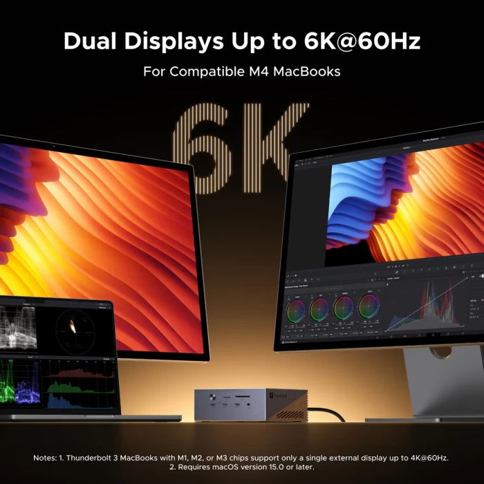 Stacion dokimi Thunderbolt 5 UGREEN Revodok Maxidok 85590F 17-në-1, 8K@60Hz, 240 W, M.2 NVMe, gri