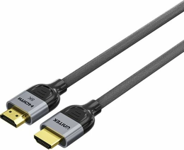 kabllo HDMI Unitek 2.1 8K LUX Oplot 3m, e zezë/gri