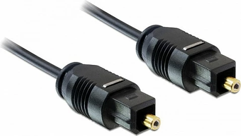 Kabllo optike audio DeLOCK Toslink Standard 1m, TOSLINK-TOSLINK, e zezë