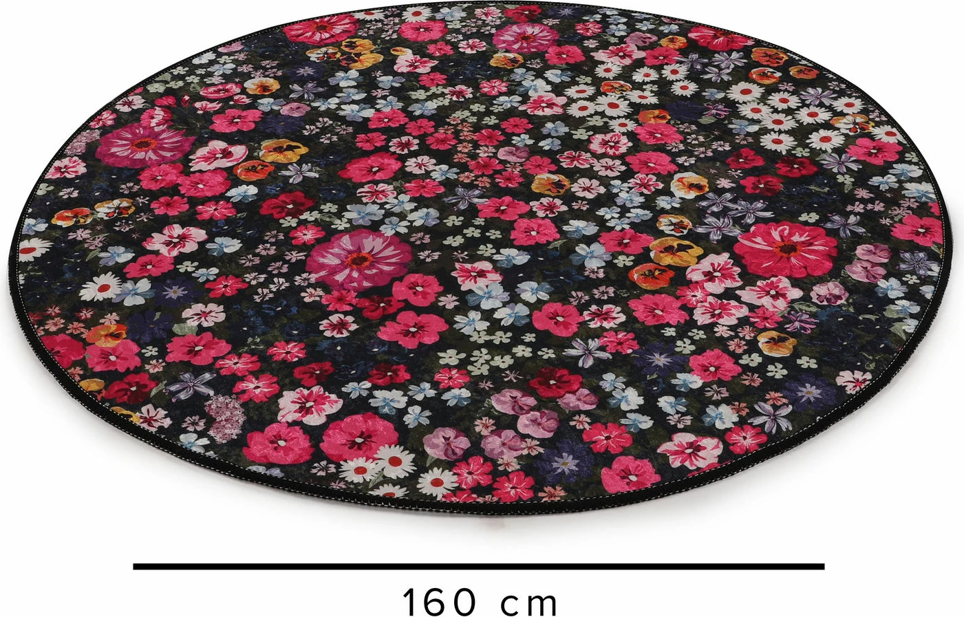 Tapet banje i rrumbullakët, model lule, Mijölnir Antoryum Circle Djt 160, shumëngjyrësh, 160cm