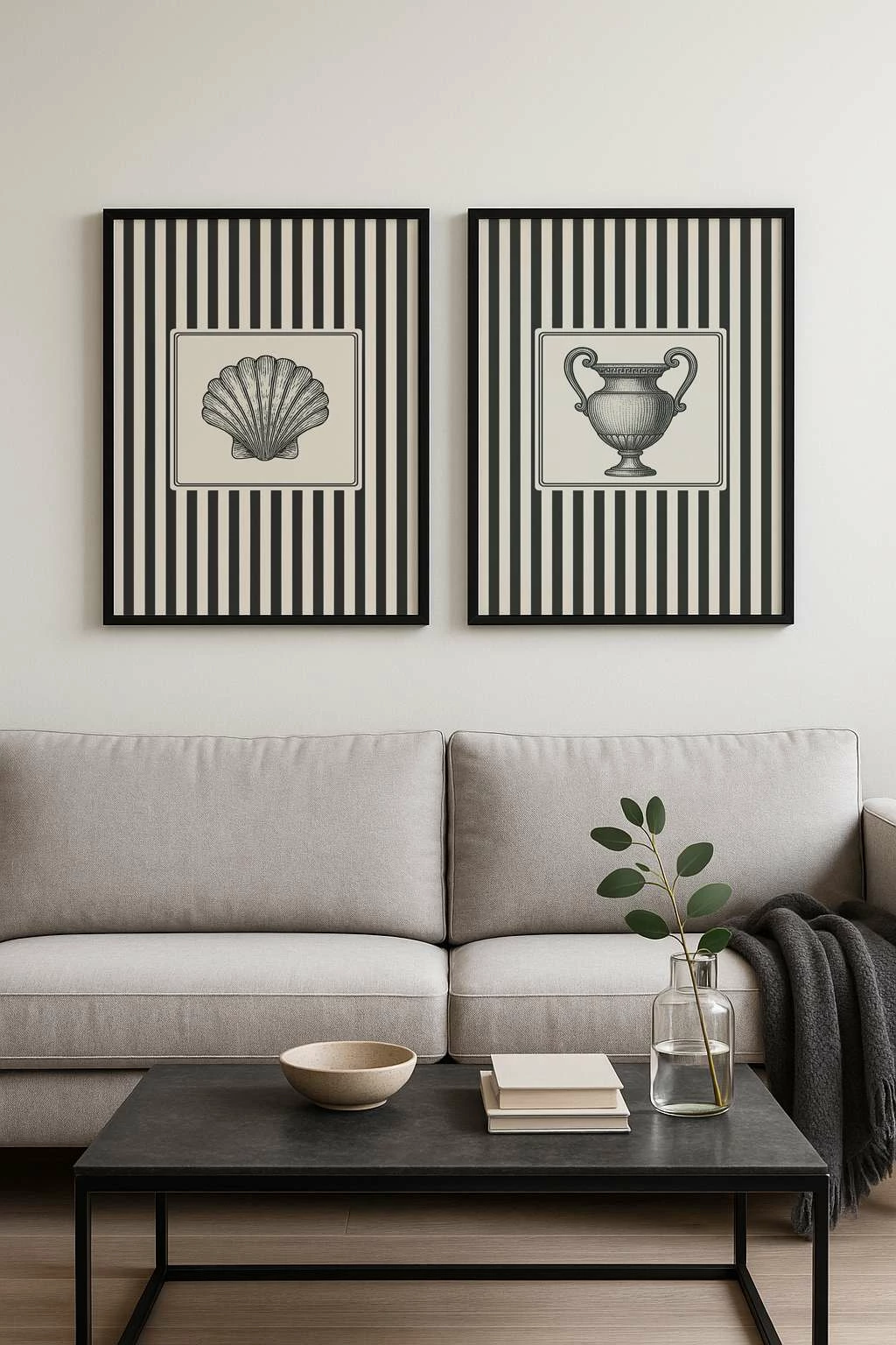 Pikturë dekorative me kornizë MDF (2 copë), Wallity, Czgl4-30x40