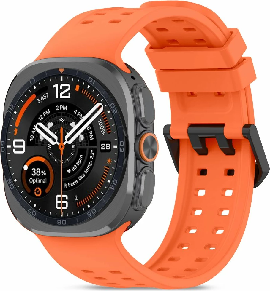 Rrip silikoni Tech-Protect Silicone Air për Samsung Galaxy Watch Ultra 47mm, portokalli, 1 copë