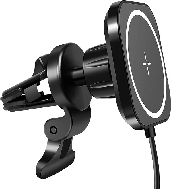 Karikues wireless për veturë LogiLink, mbajtëse celulari, 15W, i zi