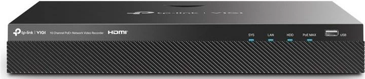 Regjistrues video rrjeti (NVR), TP-Link VIGI NVR2016H-16MP, 16 kanale PoE, deri 16MP, HDMI, e zezë