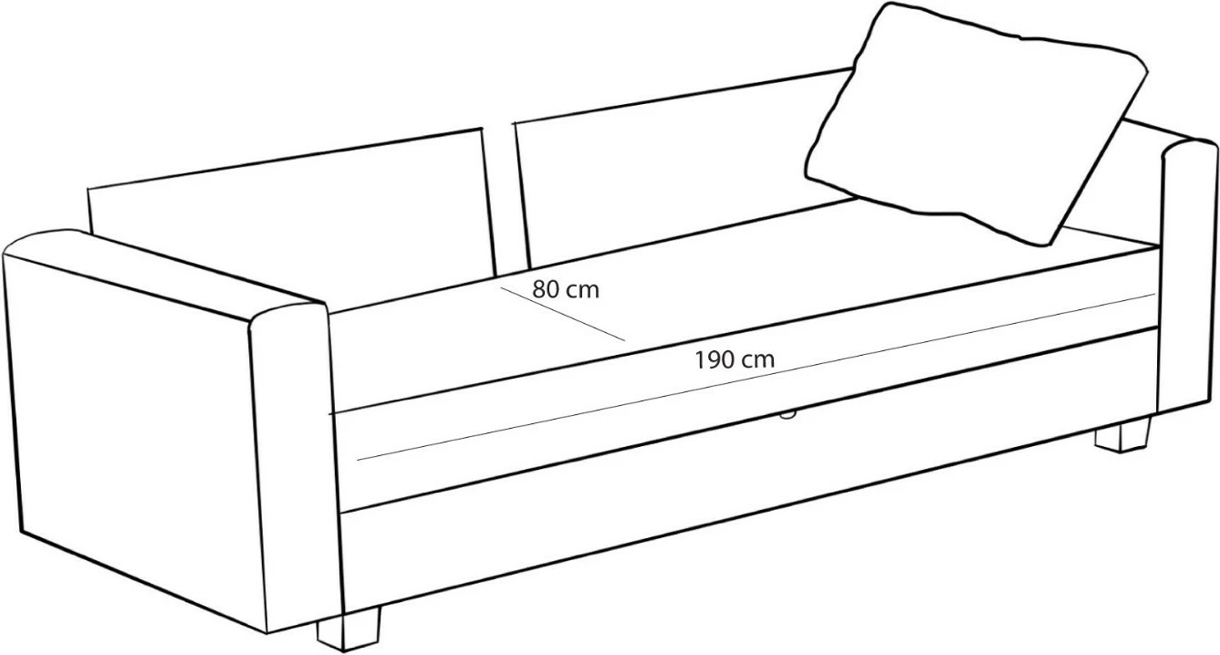 Krevat-divan treshe Atelier del Sofa, Aly, ngjyrë gri