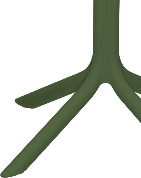 Tavolinë Groovy për jashtë, PP, ngjyrë e gjelbër e errët, 60x60x76cm