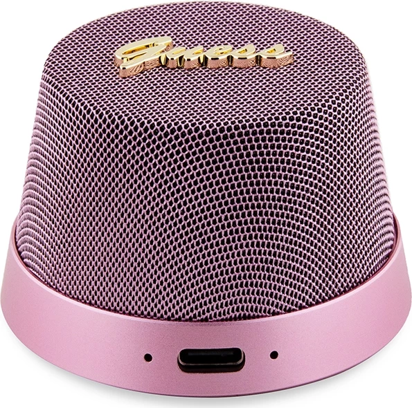 Altoparlant Bluetooth Guess Magnetic Script Metal, MagSafe, 1200mAh, Rozë