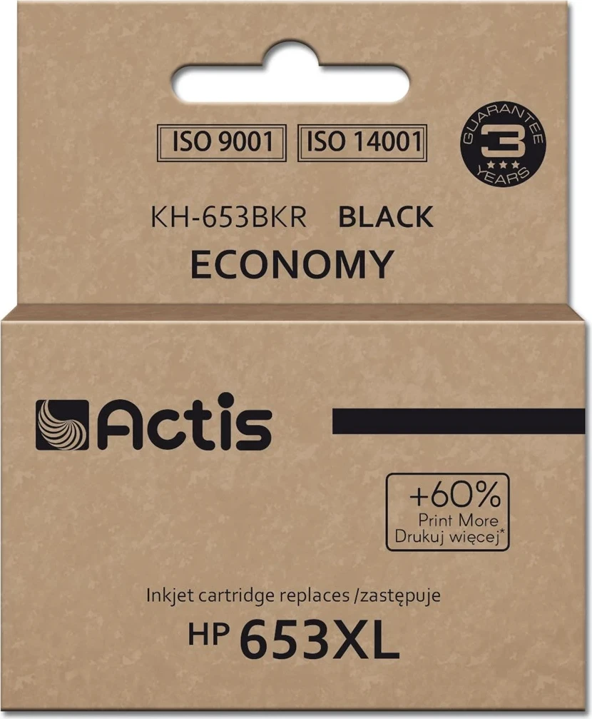 Ngjyrë Actis KH-653BKR për printerë HP, e zezë