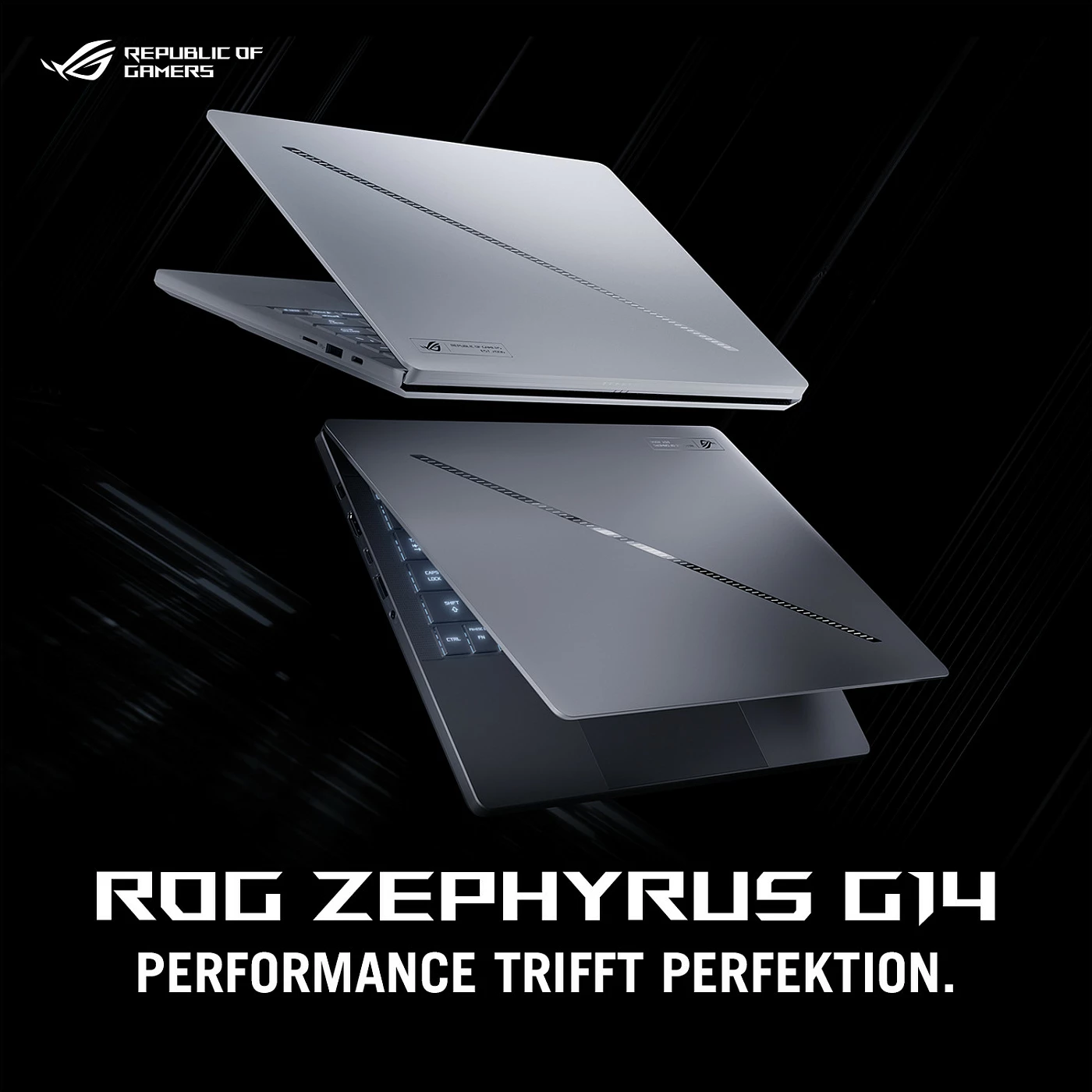 Laptop ASUS ROG Zephyrus G14 GA403WR-QS086W, Ryzen 9 HX 370, 32GB RAM Memorje, 2TB SSD, GeForce RTX 5070 Ti 12GB, 14 inç 2880x1800, Windows 11 Home, Platinum White 6