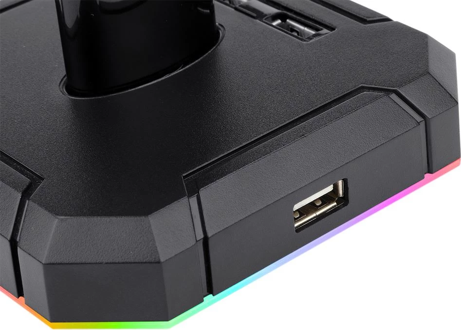 Stativ për kufje Redragon HA300 Scepter Pro, RGB, 4x USB 2.0, me kabllo Type-C, e zezë