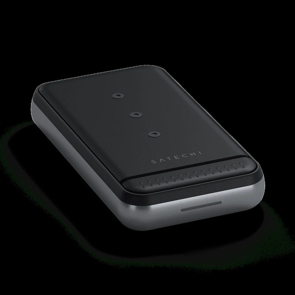 Satechi Duo Wireless Charger Power Bank Stand 10000 mAh - Space Grey