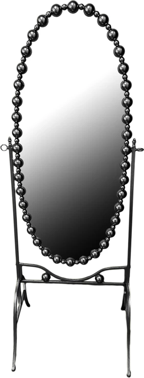 Pasqyrë Present Inart metalike e zezë 63.5x50x171cm