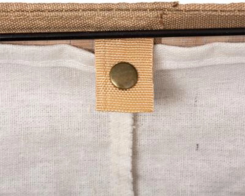 Shportë rrobash natyrale, ngjyrë lisi-bardhë, 40x30x50cm