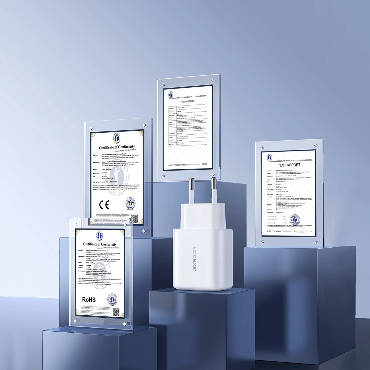 Kasë karikues Joyroom JR-TCF12, 2x USB-C, 20W, e bardhë