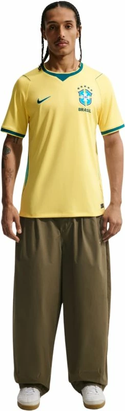 Fanellë meshkuj Nike Brazil 2026 Stadium Home IF7054 724, e verdhë