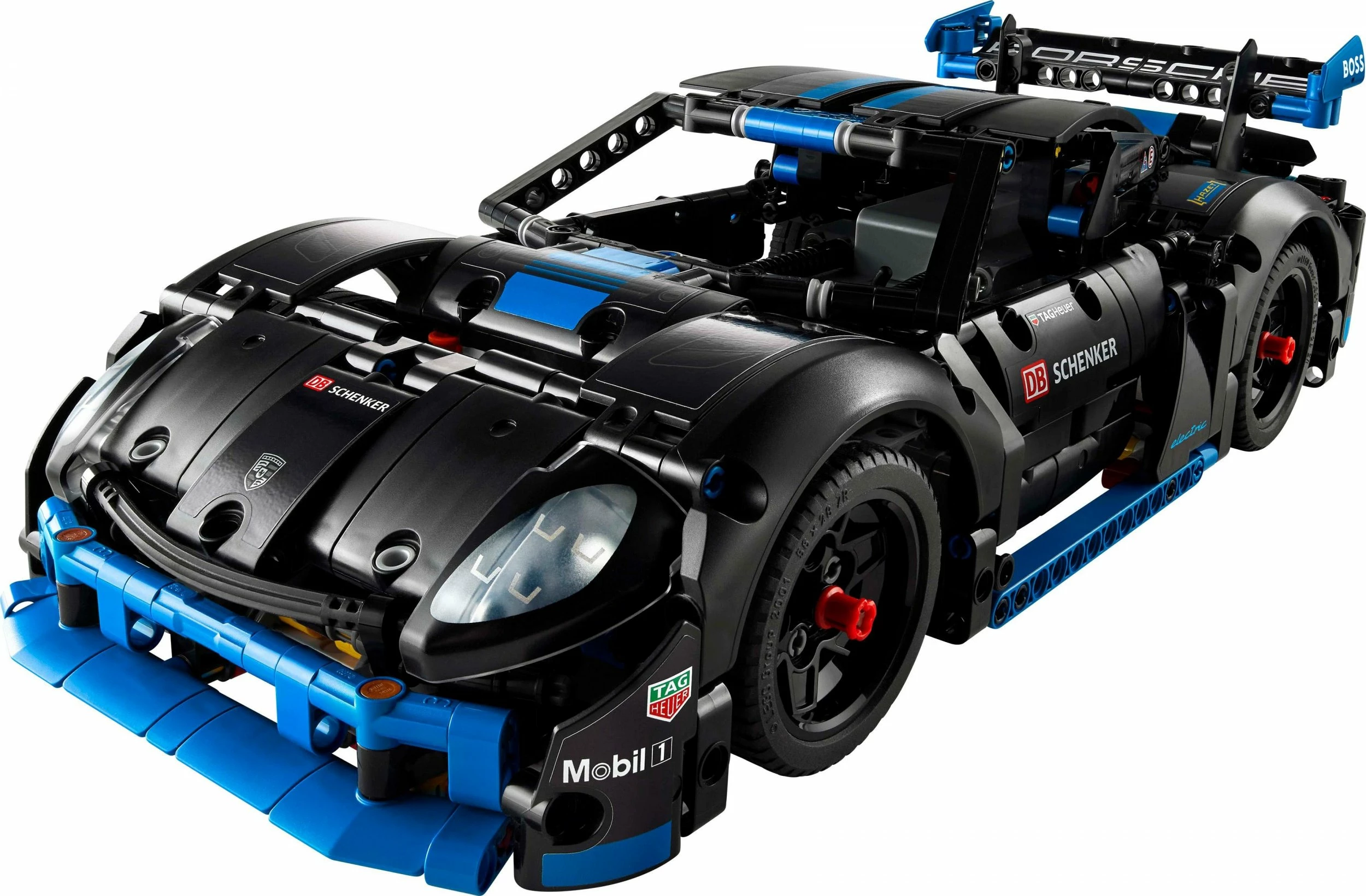Set LEGO Technic Porsche GT4 e-Performance 42176, 834 copë, remote-control me CONTROL+, zi/kaltër