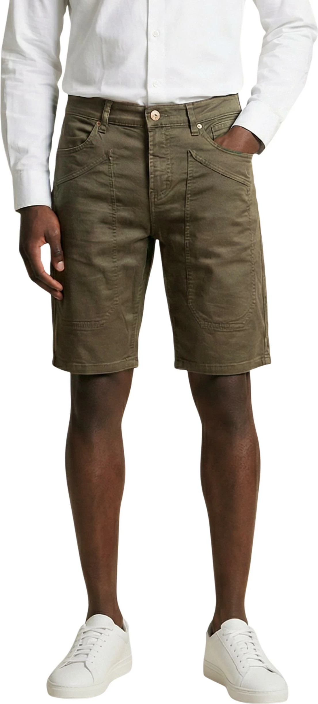 Shorce bermuda për meshkuj Jeckerson Jayden 5 Tasche Toppa Slim, të gjelbra