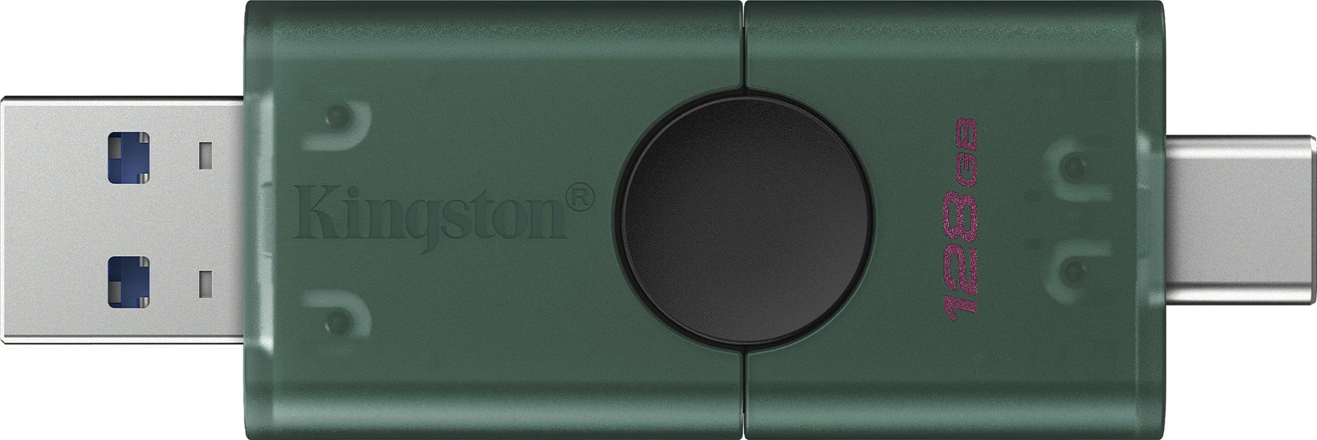USB fleškë Kingston DataTraveler DuoG2 128GB, USB-A/USB-C, USB 3.2 Gen 1, zi/gjelbër