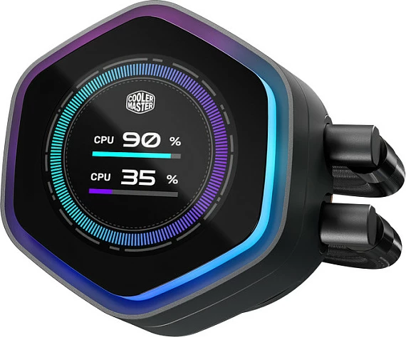 Ftohës uji AiO për CPU Cooler Master ML240 Atmos II LCD ARGB, 240mm, i zi