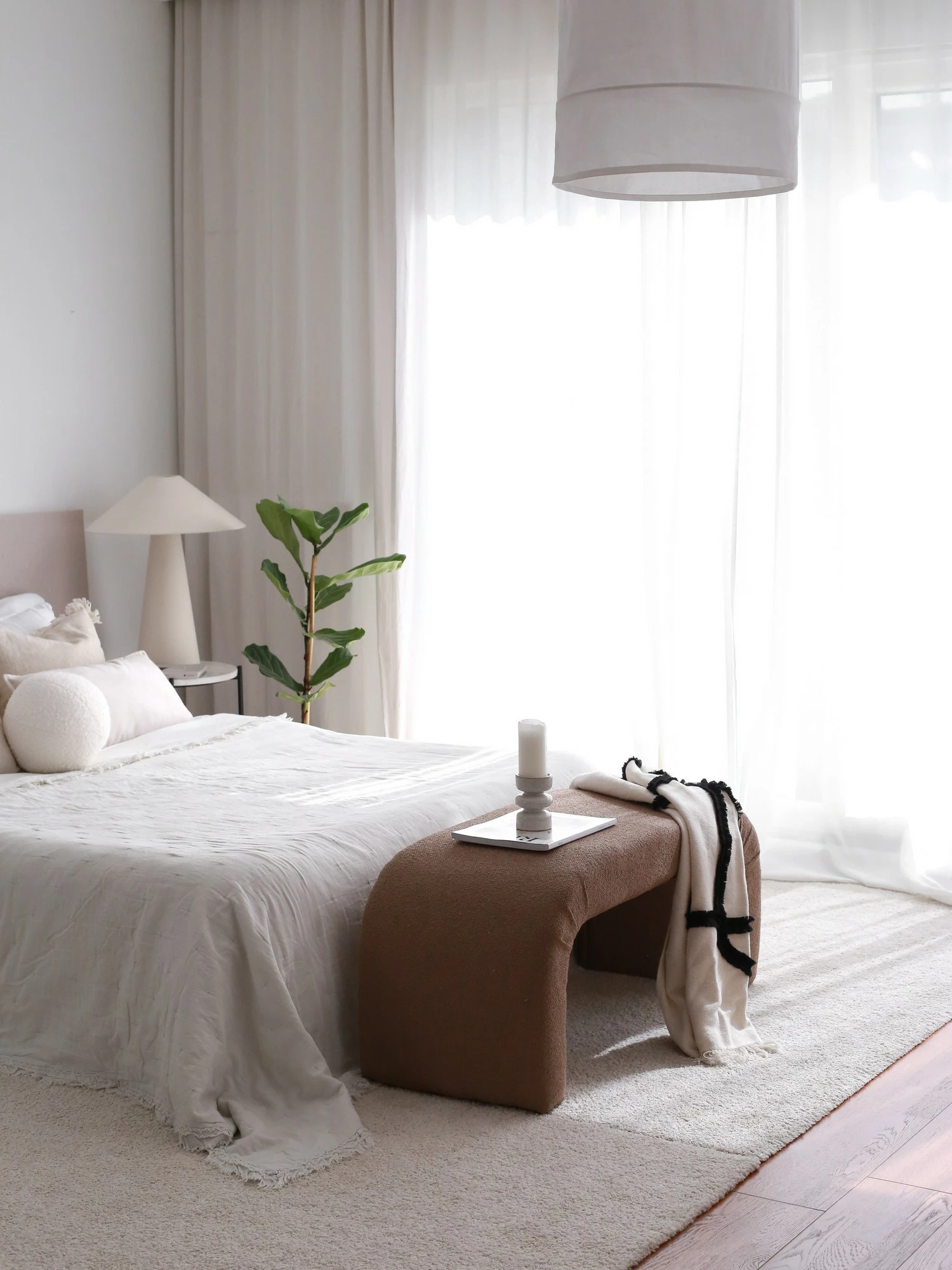 Pouf Atelier del Sofa, Nu Bench, ngjyrë kafe