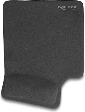 Mauspad DeLOCK ergonomik me xhel për të majtë, 220×170 mm, i zi