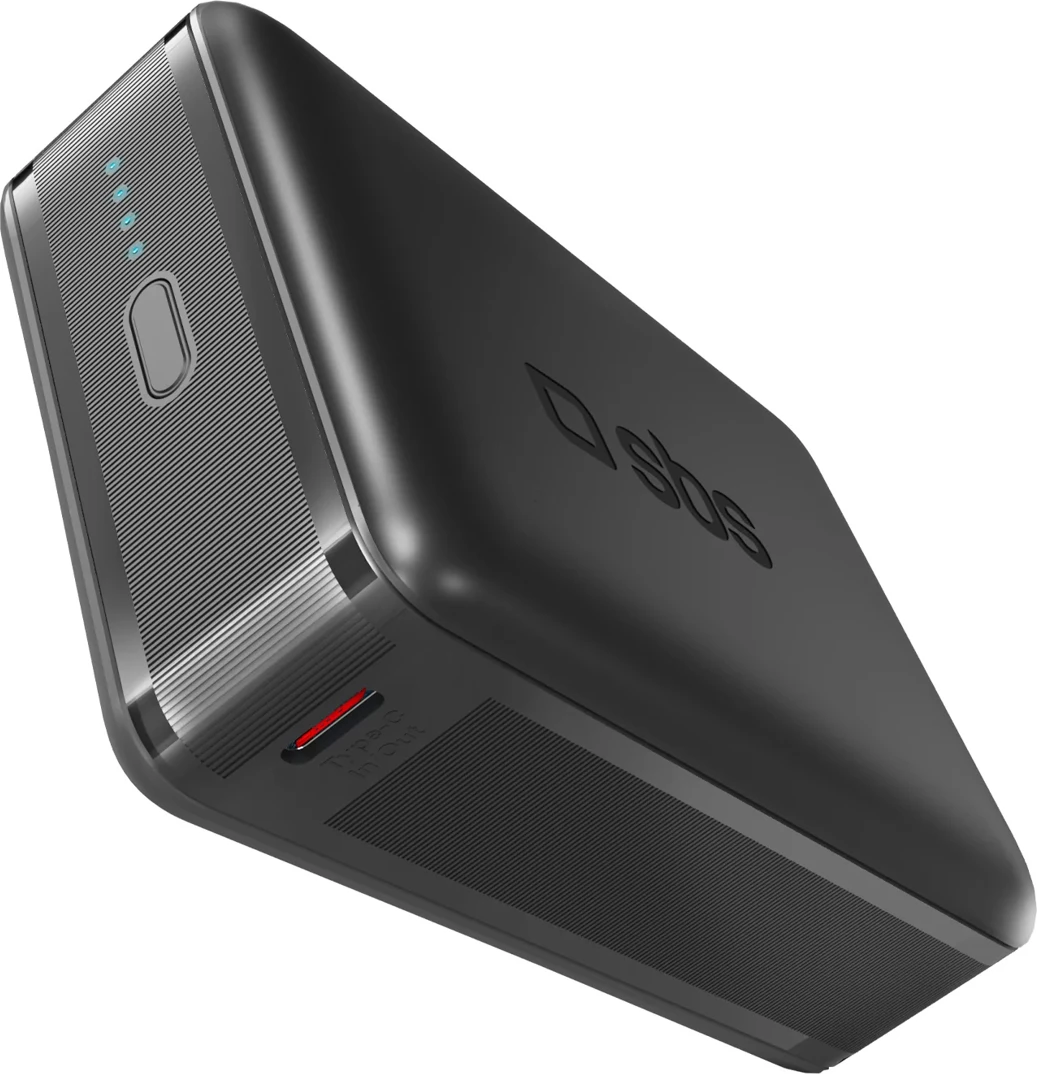 Powerbank SBS 20000mAh 65W PD AFC me USB-C/USB-A, e zezë