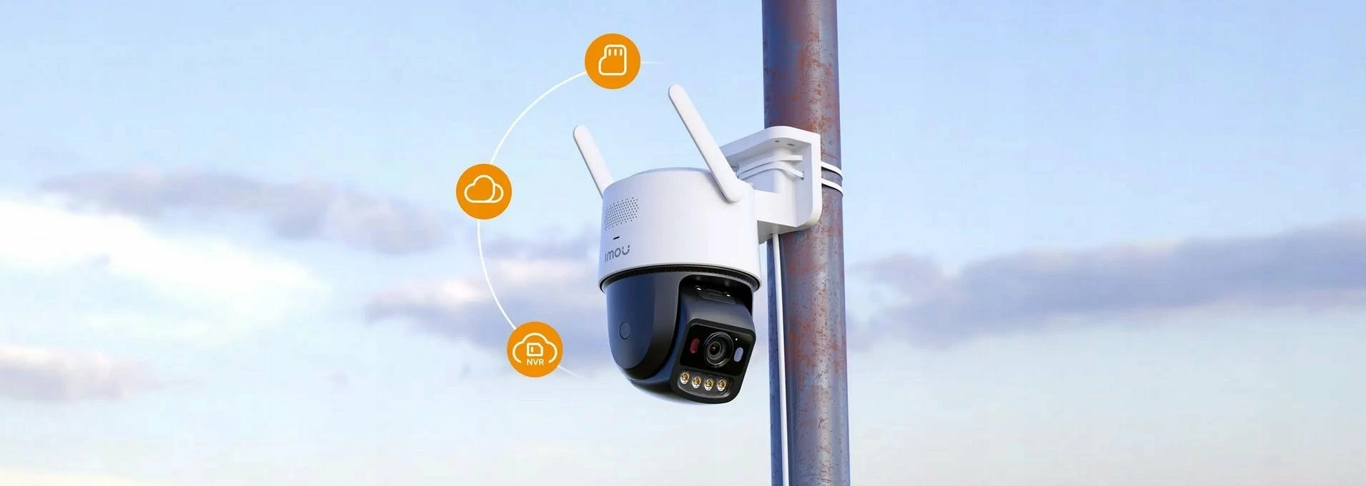 Kamerë IP IMOU Titan Pro 6MP Wi‑Fi 6 PoE Pan/Tilt, bardh/zi