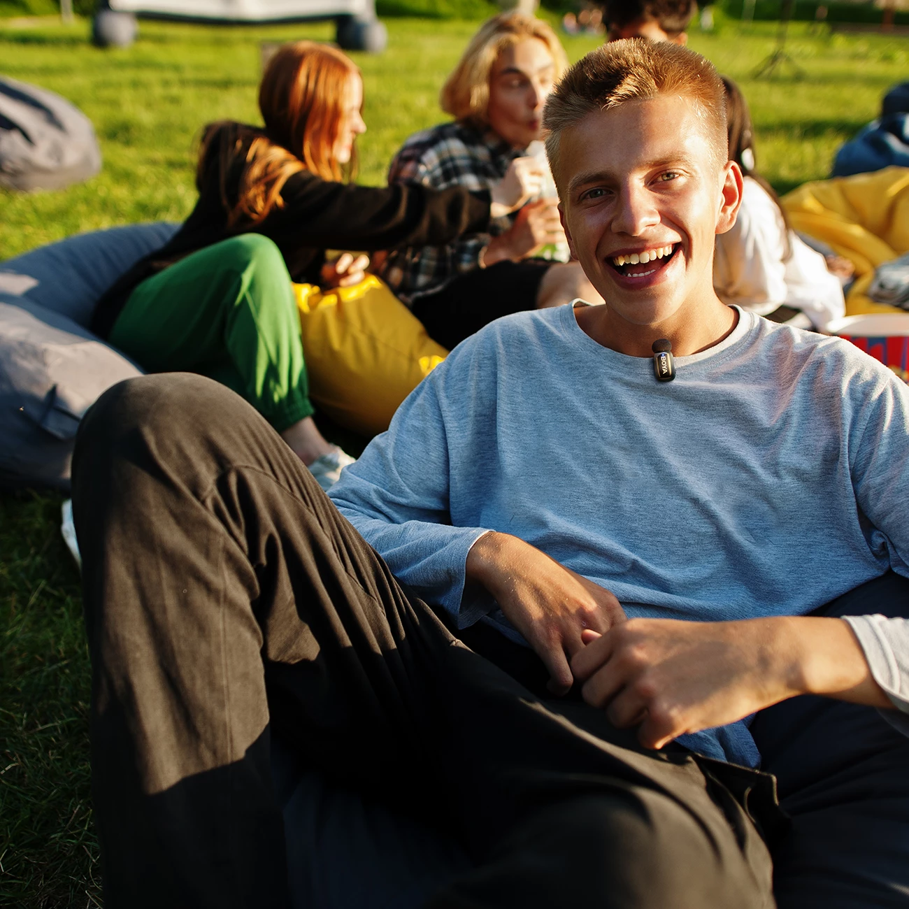 Sistem mikrofonash wireless BOYA Mini 2-01 2.4GHz 48kHz/24-bit 2x transmitter + 2x receiver USB-C/Lightning, i zi