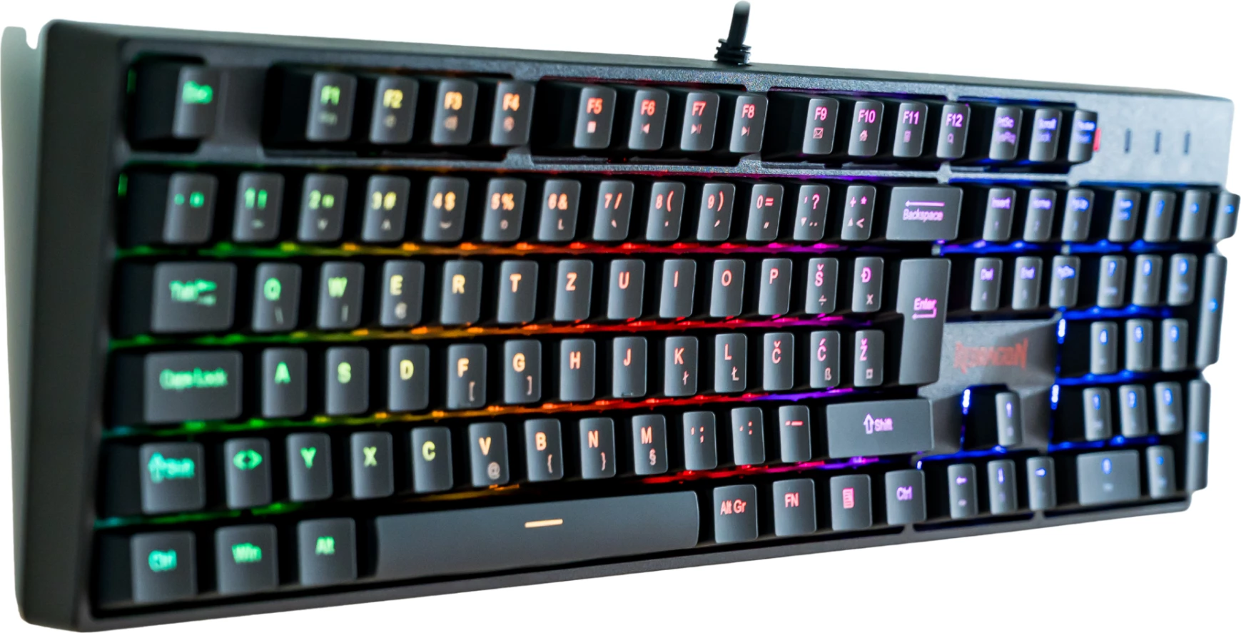 Tastierë mekanike Redragon Surara K582 RGB, Red Switches, SLO/CRO layout, e zezë