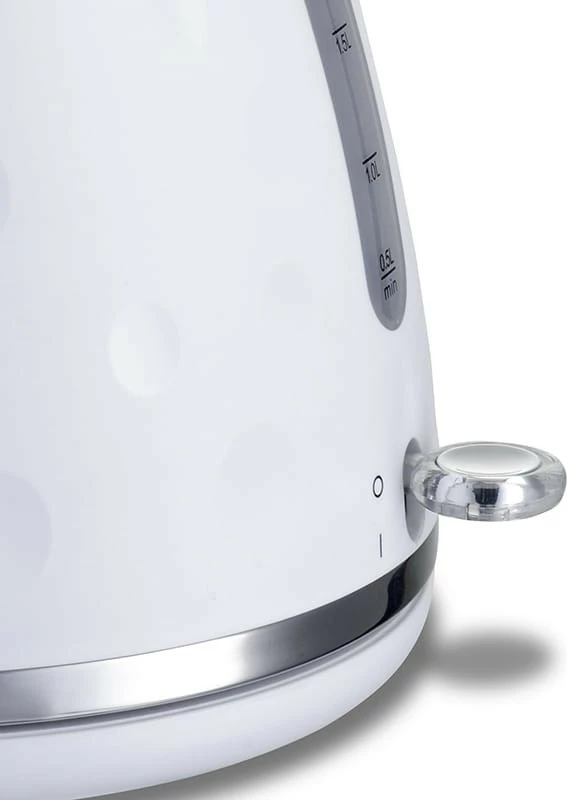 Çajnik elektrik Eldom C245 1.7L 2000W me bazë rrotulluese e filtër sedimenti, e bardhë