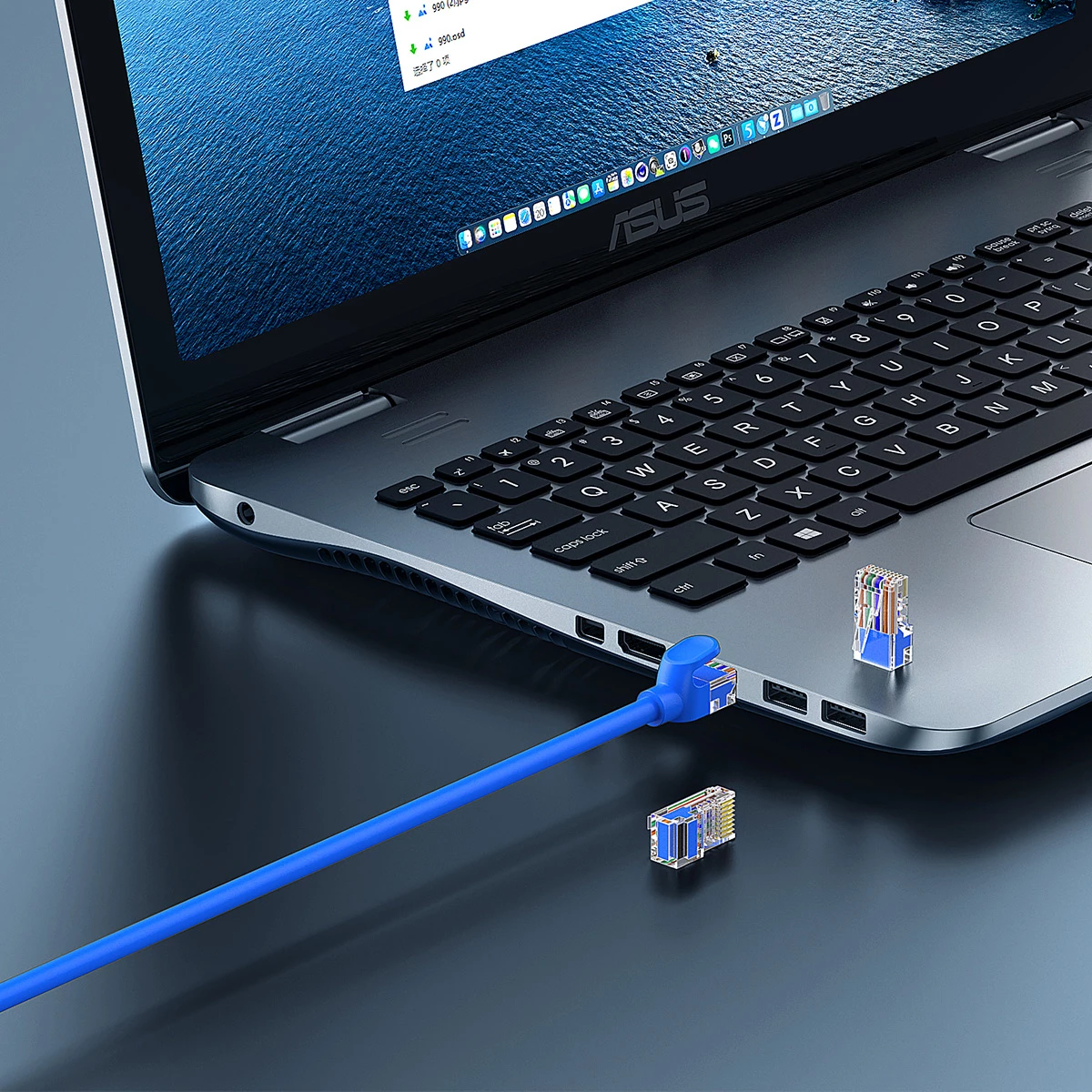 Kabllo rrjeti Baseus High Speed Cat 6, RJ-45, 0.5m, Blu