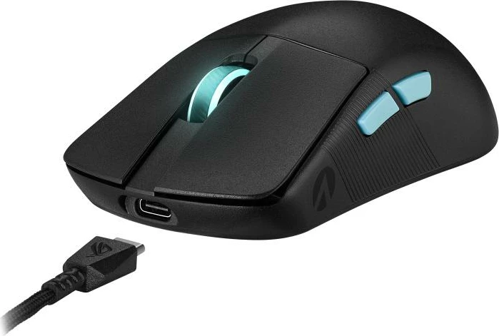 Maus gaming, ASUS ROG Harpe Ace Aim Lab Edition (90MP02W0-BMUA00), wireless Tri-Mode 36,000 dpi 54g, i zi