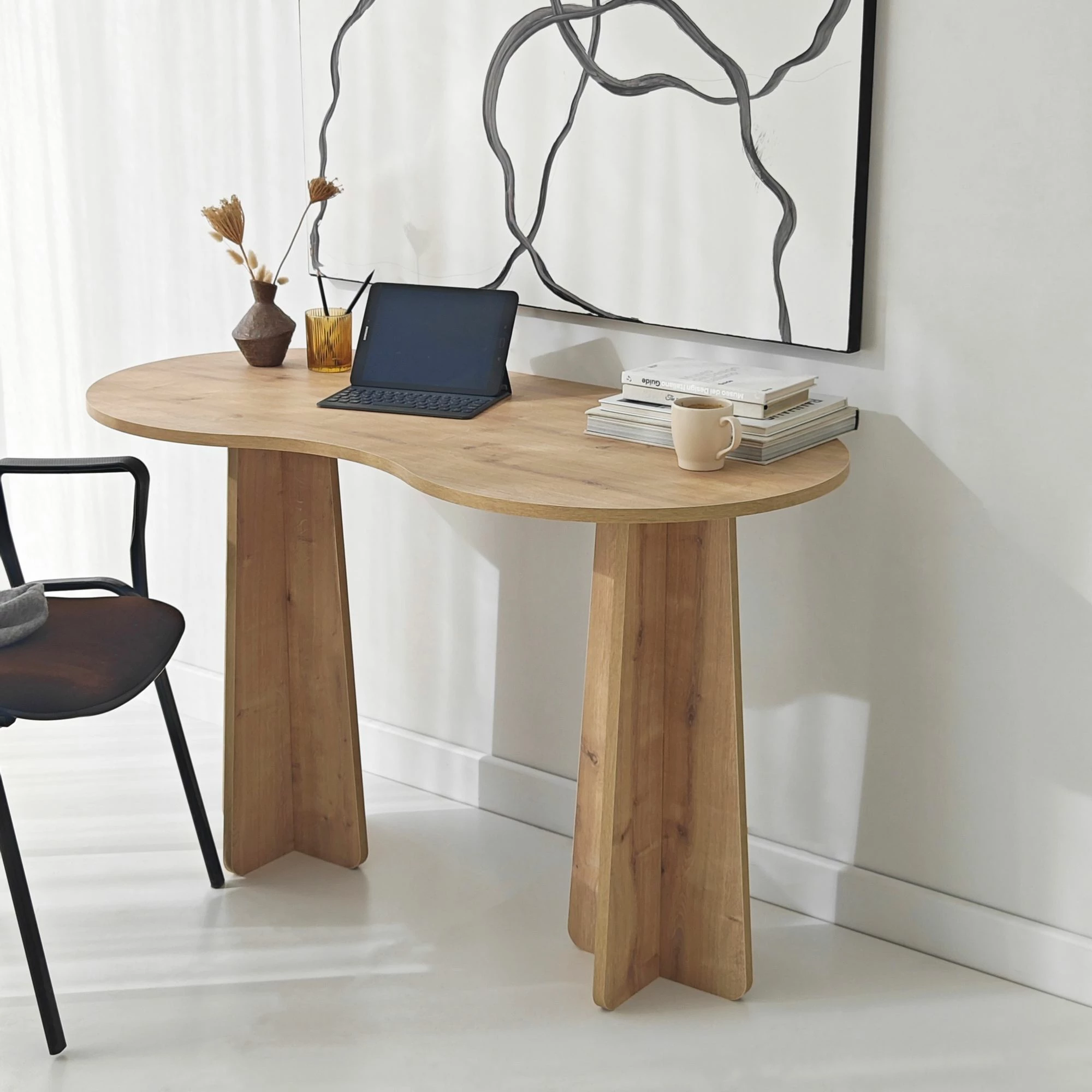 Tavolinë pune, ngjyrë Sapphire Oak, Skye Decor, Infini