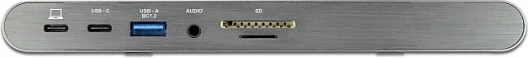 Docking stacion DeLOCK USB Type-C DP 1.4, Thunderbolt 3, Triple 4K, HDMI + 2x DisplayPort, LAN, SD/microSD, PD 85W, Grey