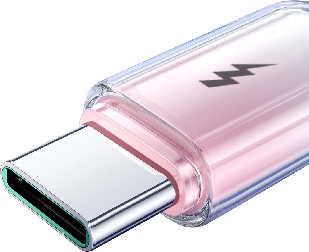 Kabllo Joyroom S-A42 Crystal-Clear Series, USB-A në USB-C, 1.2m, 3A, Bardhë