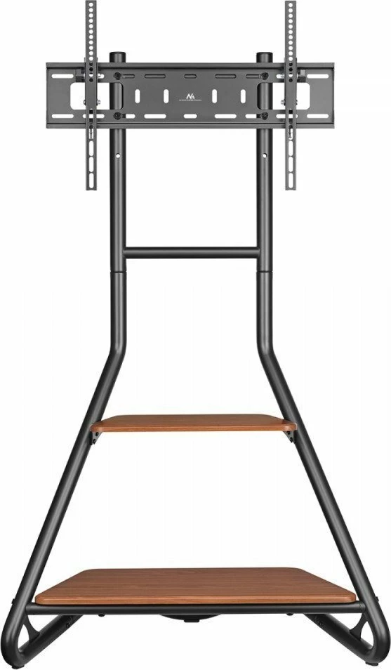 Stendë mbajtëse TV këndore Maclean MC-455, 37-75\", max 40 kg, VESA deri 600x400, me 2 rafte druri, e zezë/kafe