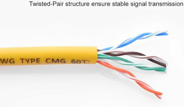 Kabllo LAN UTP UGREEN Cat5e 1m RJ45 e verdhë, polybag