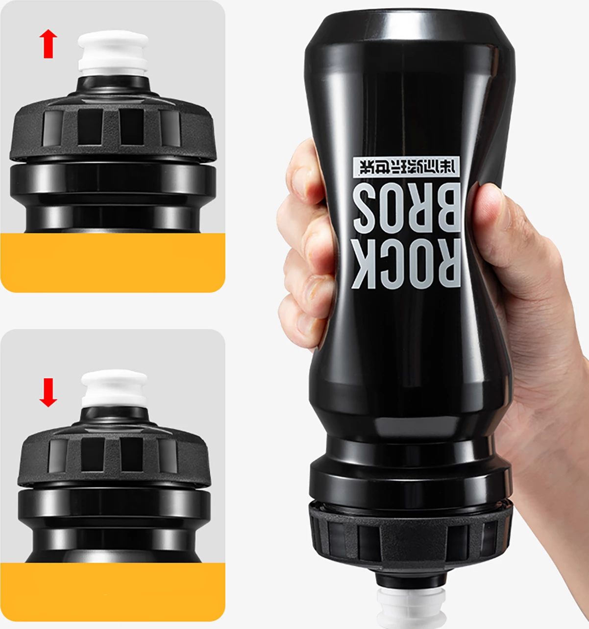 Shishe uji për biçikletë Rockbros 35210066001 600 ml, e zezë