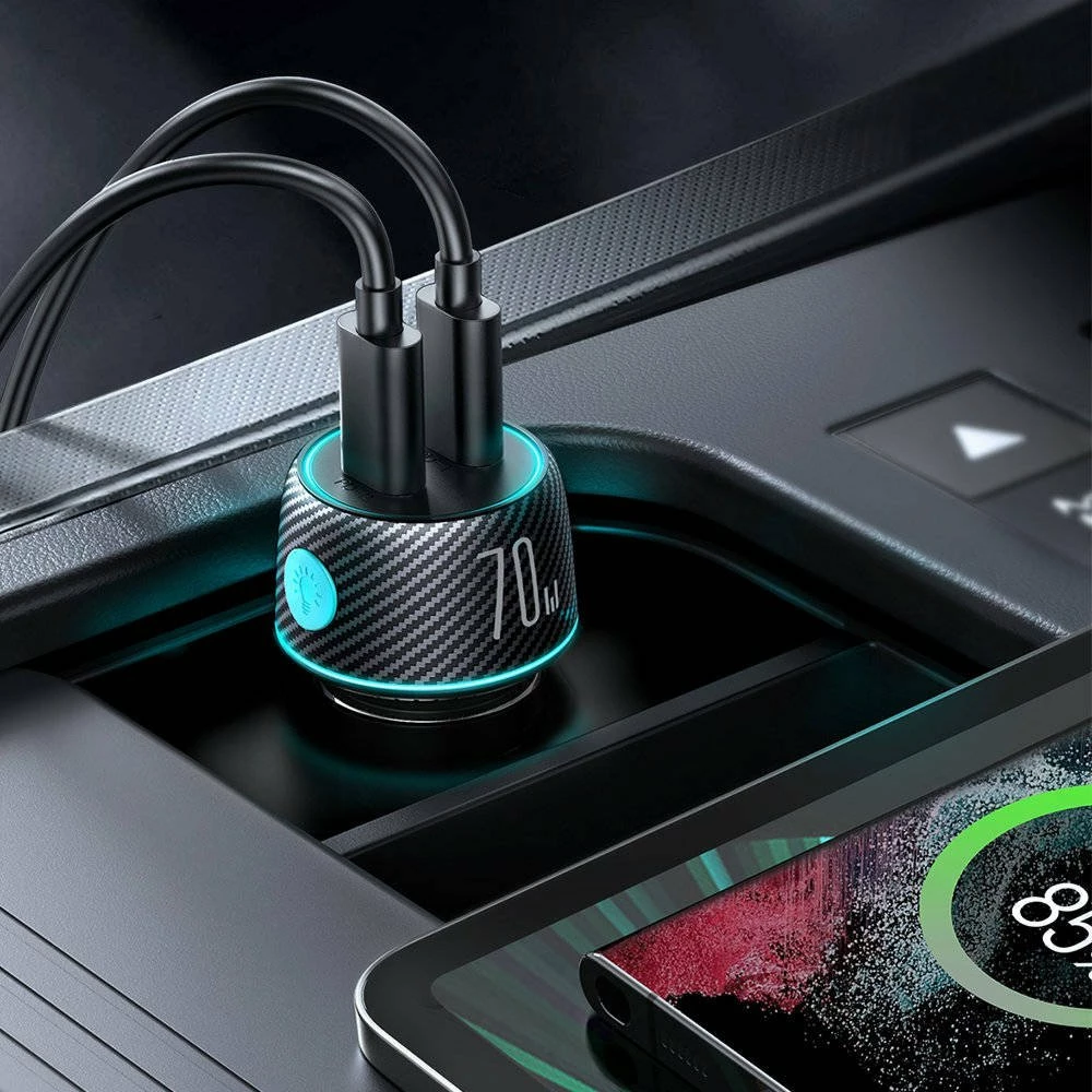 Karikues veture Joyroom JR-CCN02 70W 2x USB-C PD/QC, i zi (JYR745)
