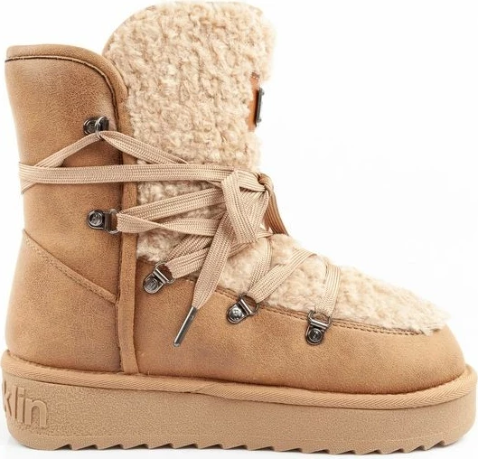 Çizme dimri për femra D.Franklin, kafe-bezhë